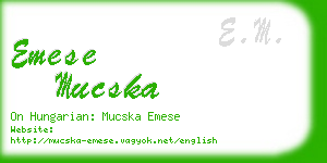 emese mucska business card